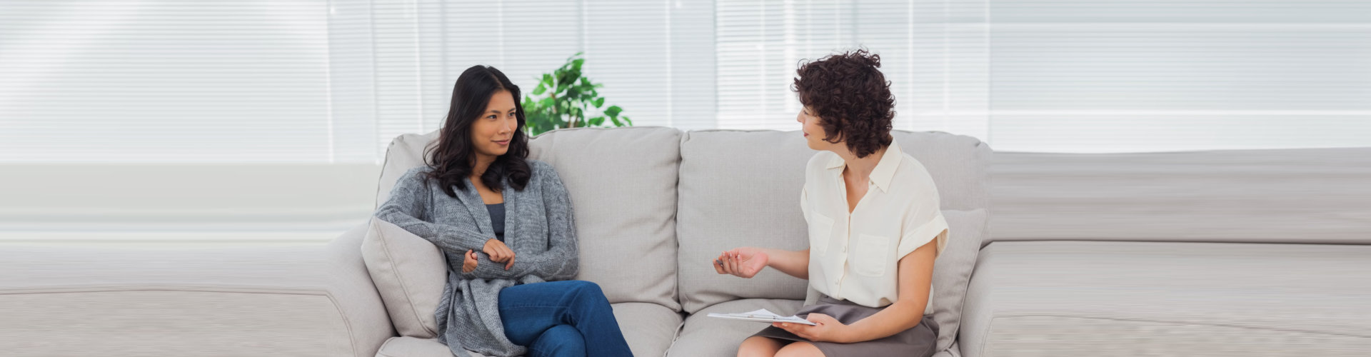 woman talking to her therapist